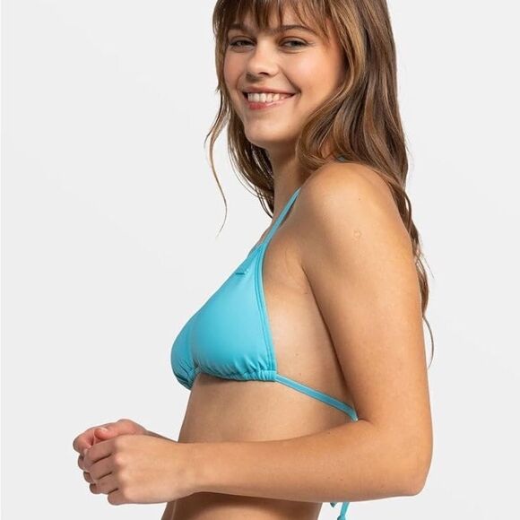 2 Piece Electric Blue Roxy Complete Triangle Bikini Set Swim Suit Set - Picture 6 of 9